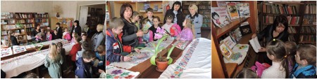 8 квітня в Люботинській центральній дитячій бібліотеці пройшла година спілкування «Руками творяться чудеса»